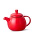 Bule de Chá de Cerâmica com Infusor Egg Duo Teapot Moncloa Vermelho 790ml