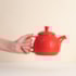 Bule de Chá de Cerâmica com Infusor Egg Duo Teapot Moncloa Vermelho 790ml