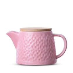 Bule de Chá de Cerâmica com Infusor Knit Duo Teapot Moncloa Rosa 550ml Bule de Chá de Cerâmica com Infusor Knit Duo Teapot Moncloa Rosa 550ml