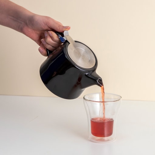 Bule de Chá de Cerâmica com Infusor Swift Duo Teapot Moncloa Preto 500ml