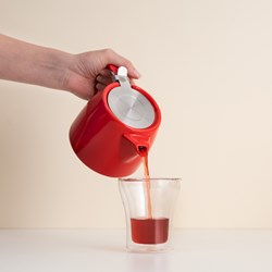 Bule de Chá de Cerâmica com Infusor Swift Duo Teapot Moncloa Vermelho 500ml