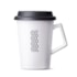 Caneca de Cerâmica com Tampa But First Coffee Moncloa Branco 300ml