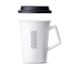 Caneca de Cerâmica com Tampa But First Tea Moncloa Branco 300ml