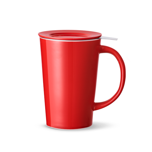 Caneca de Chá de Cerâmica com Infusor Bulky Duo Mug Moncloa Vermelho 450ml