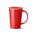 Caneca de Chá de Cerâmica com Infusor Bulky Duo Mug Moncloa Vermelho 450ml