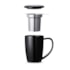 Caneca de Chá de Cerâmica com Infusor Curvy Duo Mug 380ml Moncloa - Preto