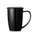 Caneca de Chá de Cerâmica com Infusor Curvy Duo Mug 380ml Moncloa - Preto