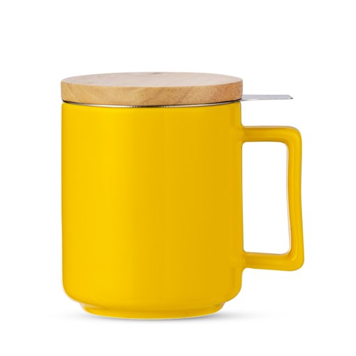 Caneca de Chá de Cerâmica com Infusor Smug Duo Mug Moncloa Amarelo 350ml