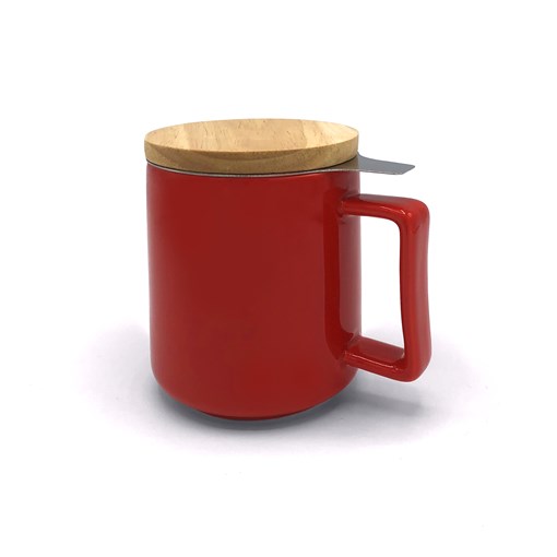 Caneca de Chá de Cerâmica com Infusor Smug Duo Mug Moncloa Vermelho 350ml
