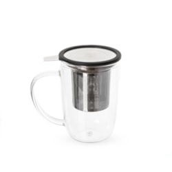 Caneca de Chá de Vidro com Infusor Trendy Duo Cup Moncloa Preto 350ml Caneca de Chá de Vidro com Infusor Trendy Duo Cup Moncloa Preto 350ml