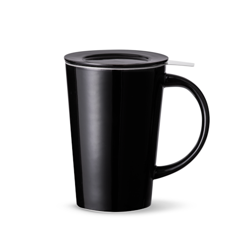 Caneca de Porcelana com Infusor Bulky Duo Mug Preto 450 ml Moncloa