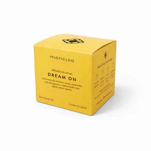 Chá Infusão de Ervas Dream On Moncloa 15g. Caixa com 10 Sachês.