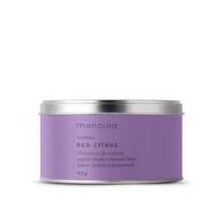 Chá Infusão Rooibos Red Citrus Moncloa Lata 45g - Fonte de Antioxidantes - Saúde da Mulher - Alívio do Estresse - Rooibo