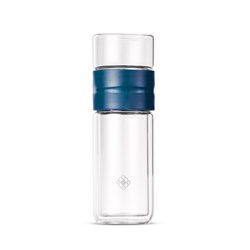 Garrafa de Vidro com Infusor Shift Duo Bottle Moncloa Azul 330ml
